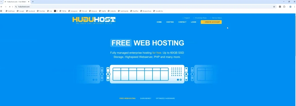 图片[1]-HubuHost免费主机 60GB存储、不限流量、带宽1Gbps、在线率99.95-搞定建站